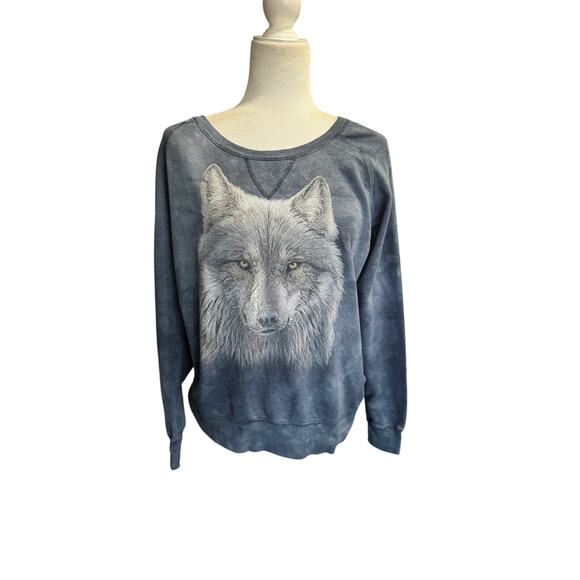 The Mountain Wolf Graphic Sweatshirt – Blue Gray – Size L - Picture 1 of 4